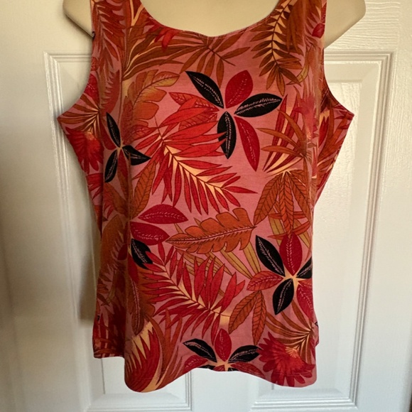 Tommy Bahama Maroon Floral Tank Shelf Bra Size L NWT - Picture 2 of 11